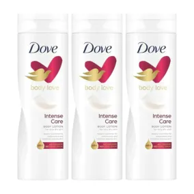 Dove Intense Care Body Lotion 400ml each (3 pack)