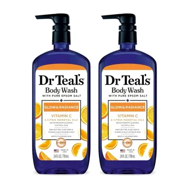 Dr Teal's Body Wash with Vitamin C and Citrus Essential Oils, 24oz