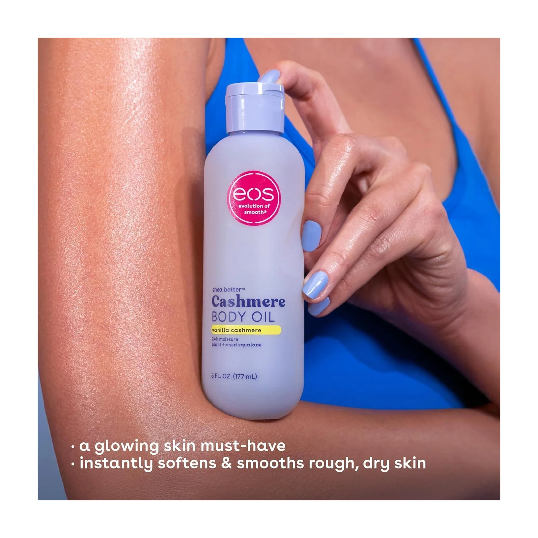 EOS Cashmere Body Oil, Vanilla Cashmere, 24 Hour Moisture
