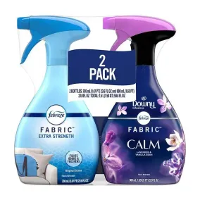 Febreze Extra Strength Fabric Spray, Original and Downy Calm (2 Pack)