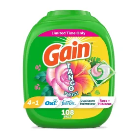 Laundry Detergent Pacs in Kenya - Gain Flings Tango Twist, 108 ct
