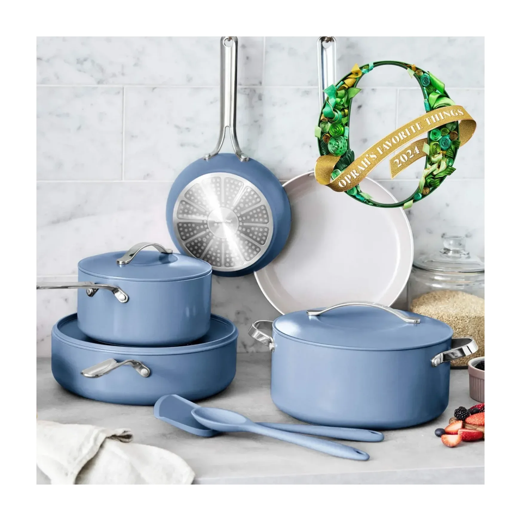 GreenPan Nova 10-Piece Cookware Set, Coral