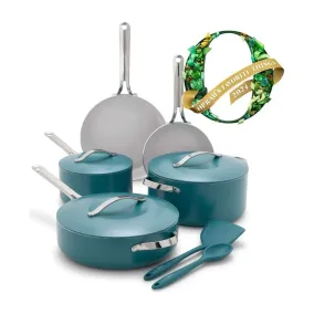 GreenPan Nova 10-Piece Cookware Set, Deep Teal