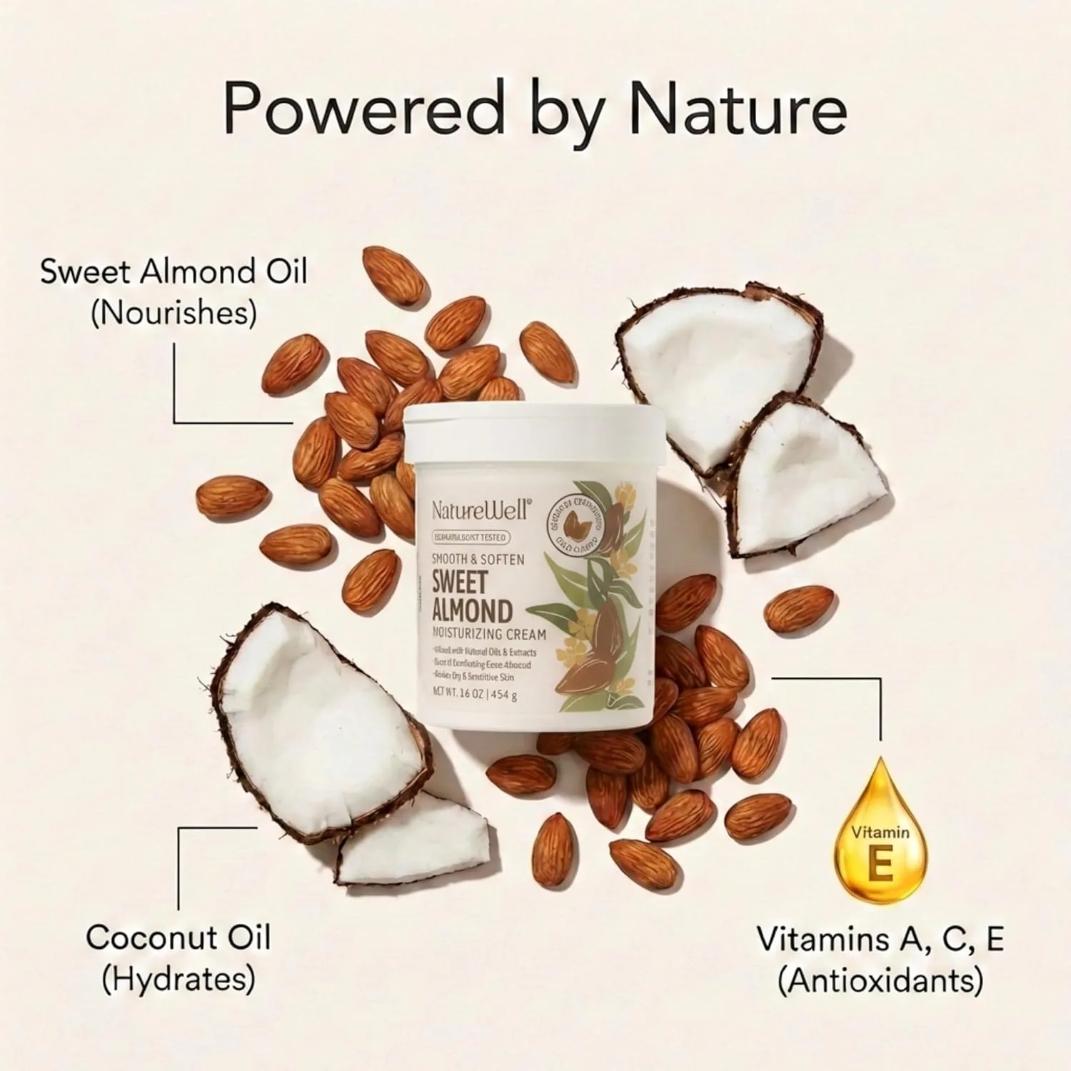 Hydrating Body Cream Kenya -NATURE WELL Sweet Almond Moisturizing Cream