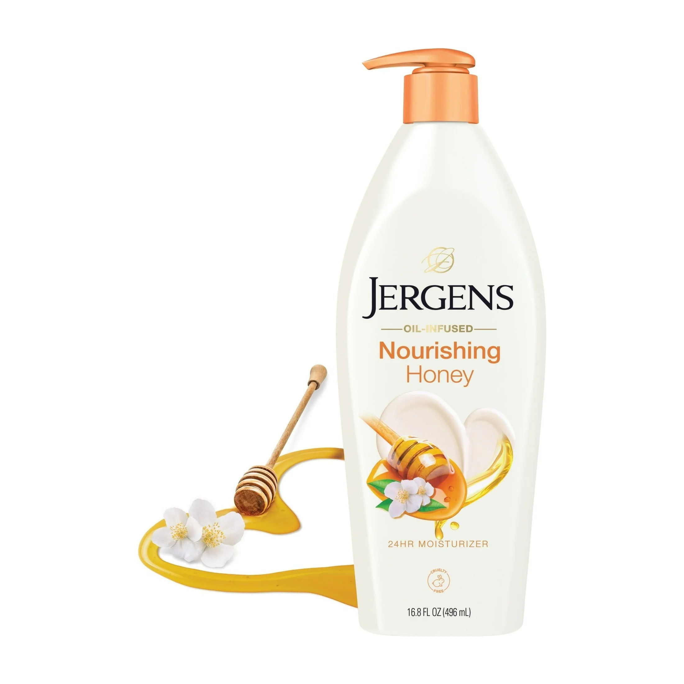Jergens with  Nourishing Honey Moisturizer Lotion for Dry Skin
