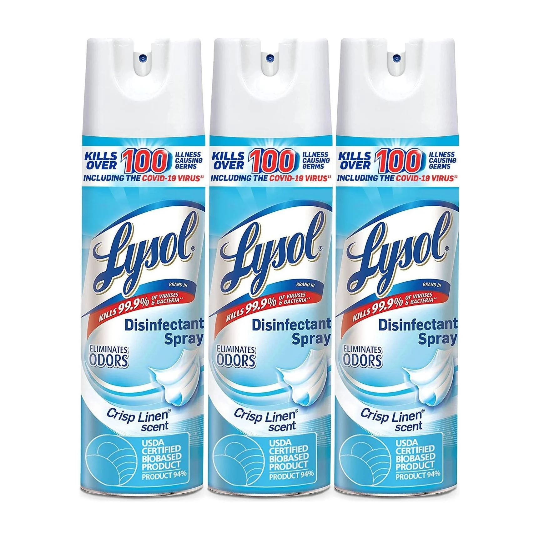 Lysol Disinfectant Spray Crisp Linen in Kenya - 3 Pack