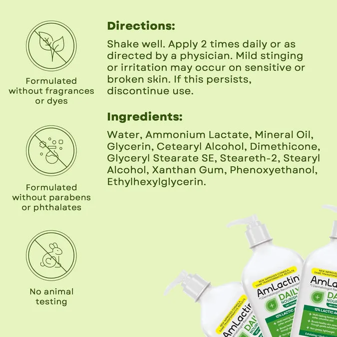 Dry Skin Lotion Kenya -AmLactin Daily Nourish 12% Face & Body Lotion 400gm