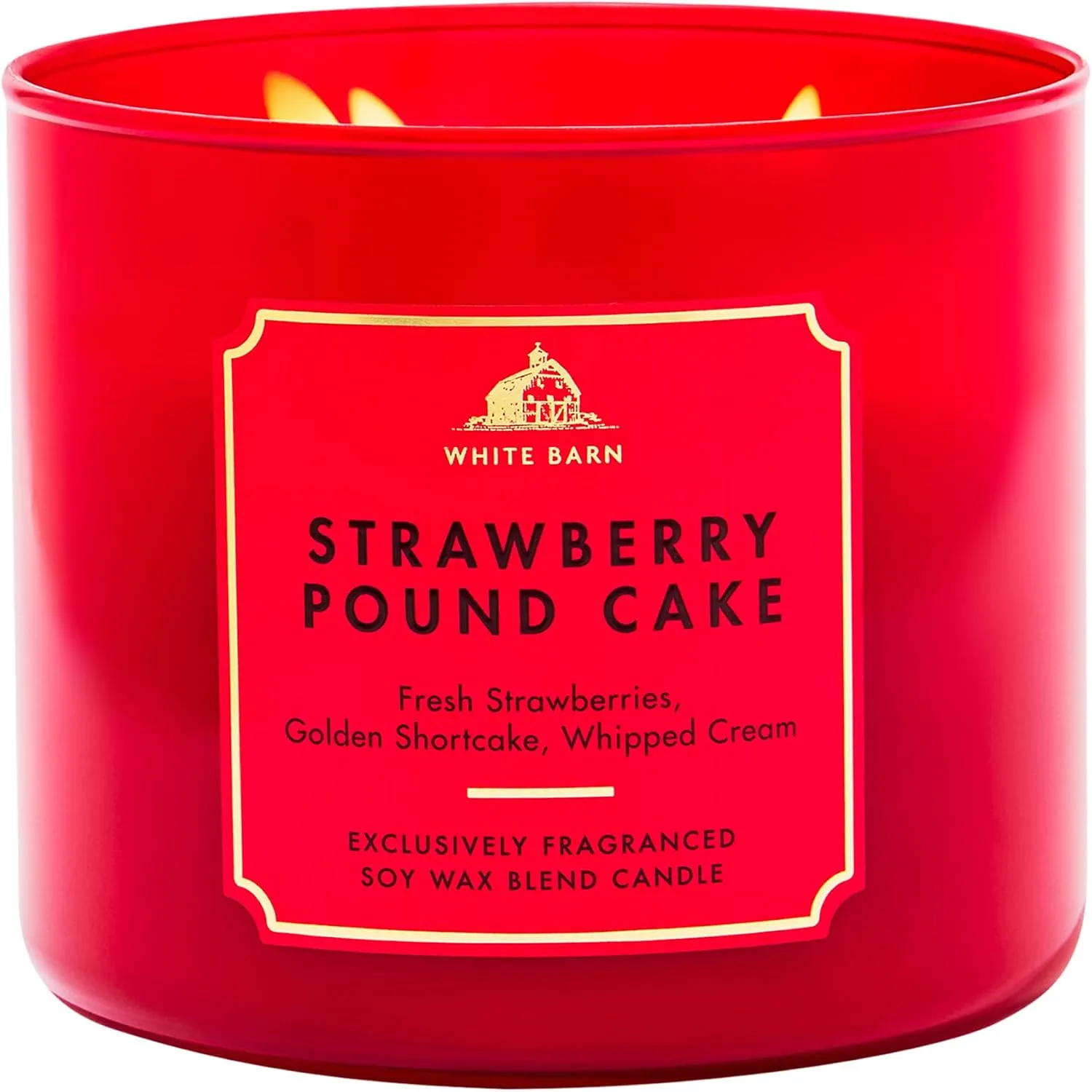 Scented candles in Kenya-White Barn Strawberry Pound Cake 3-Wick Candle 