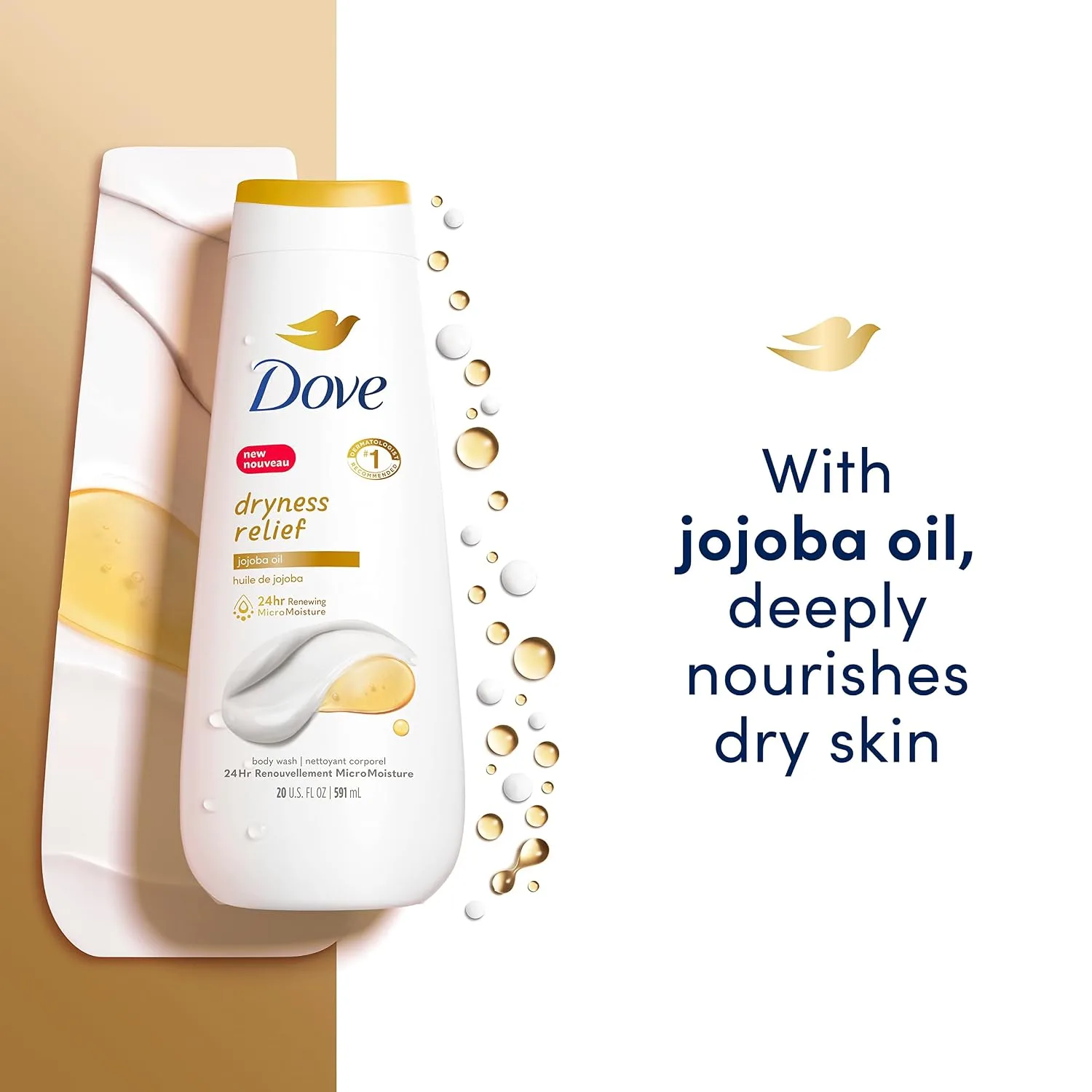 Dryness Relief Body wash in Kenya-Dove Dryness Relief Body Wash with Jojoba Oil  1bottle