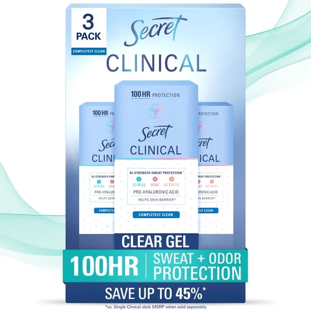 Secret Clinical Strength Clear Gel Deodorant in Kenya- 3 pack