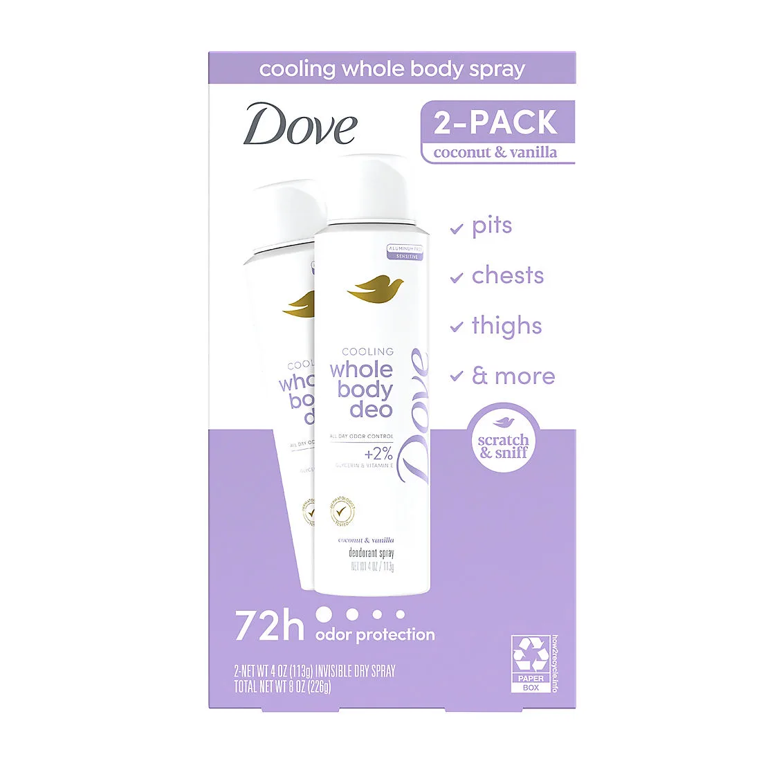 Dove Whole Body Aluminum Free Spray Deodorant in Kenya- 2pack