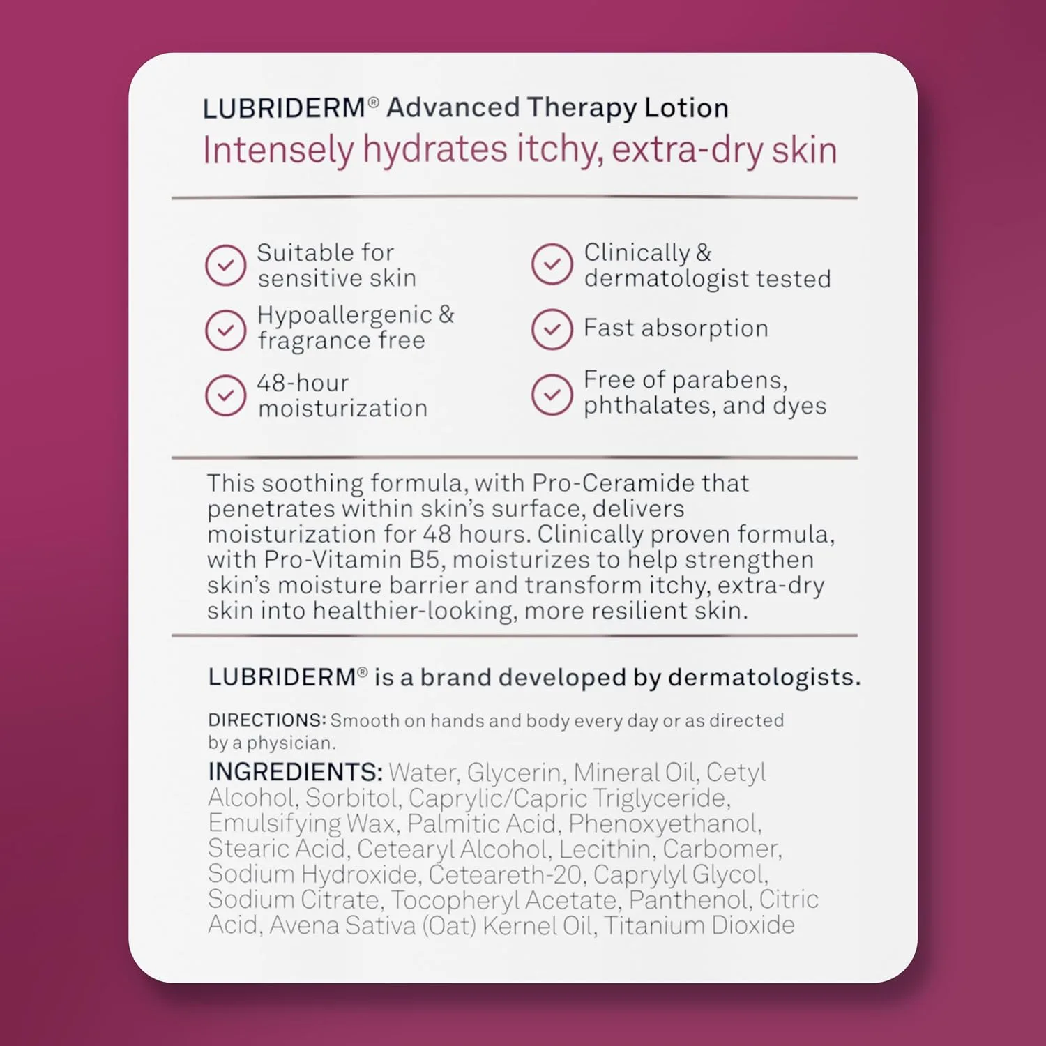 Moisturizing Body Lotion in Kenya-Lubriderm Advanced Therapy (2 pack)