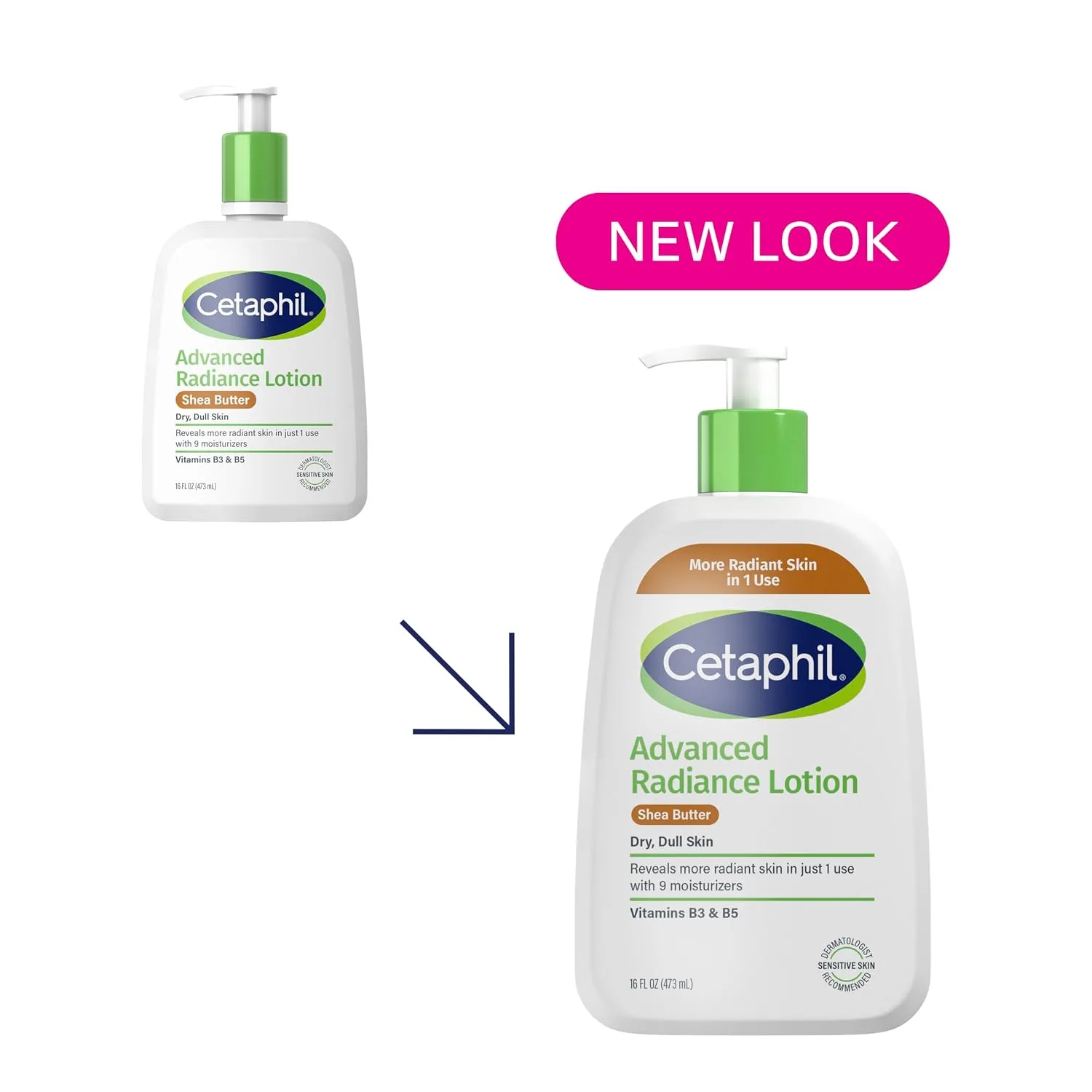 Cetaphil Advanced Radiance Body Lotion, Dry, Sensitive Skin,  Kenya (2 pack)