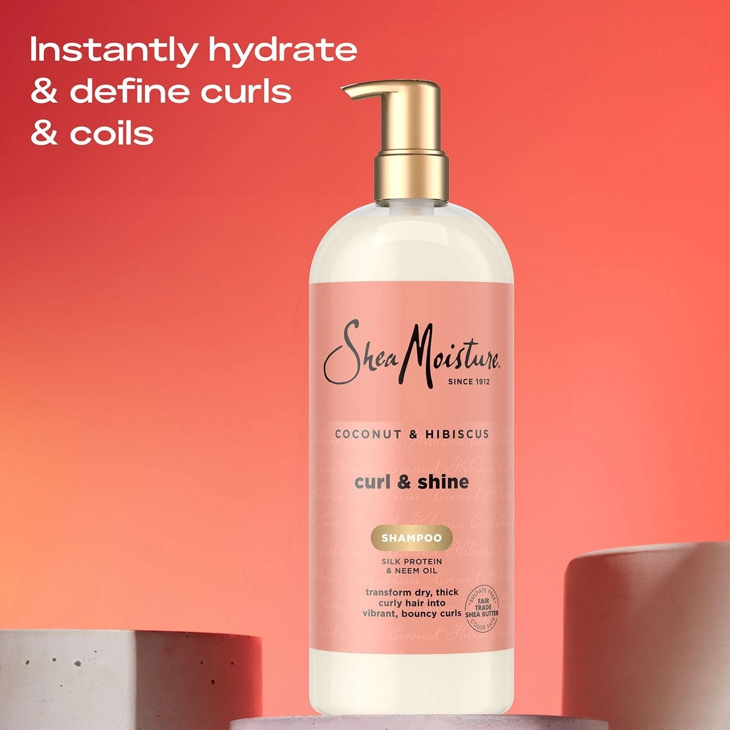 Hydrating Shampoo in Kenya -Shea Moisture Coconut Hibiscus Shampoo