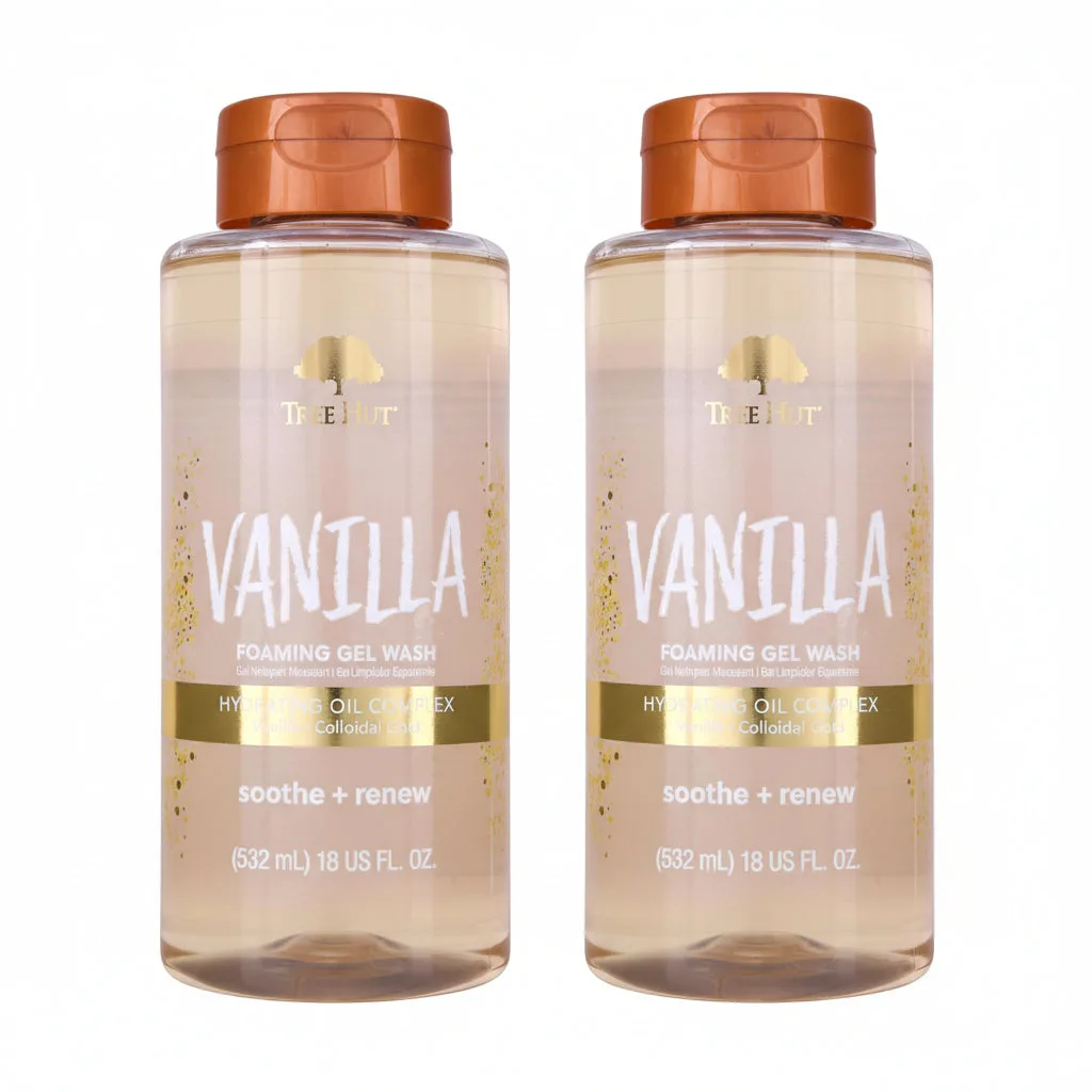 Tree Hut Vanilla Foaming Body Wash,(4 Pack)