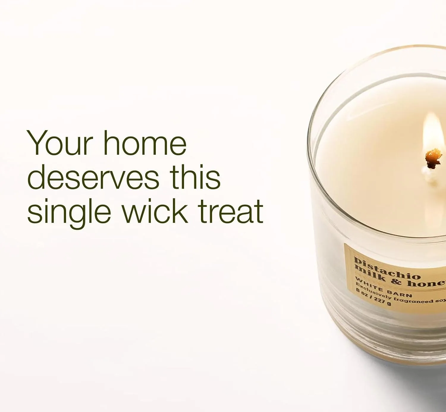 Scented Candles in Kenya-White Barn Single Wick Candle, Pistachio Milk & Honey