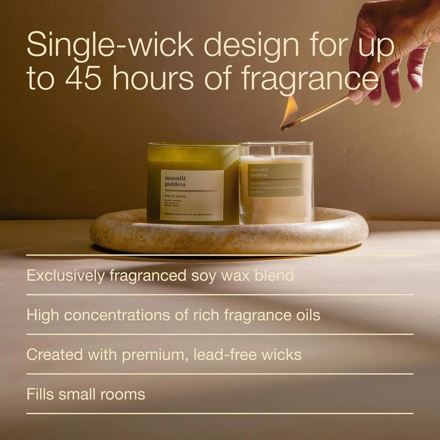 Scented Candles in Kenya-White Barn Single Wick Candle, Pistachio Milk & Honey