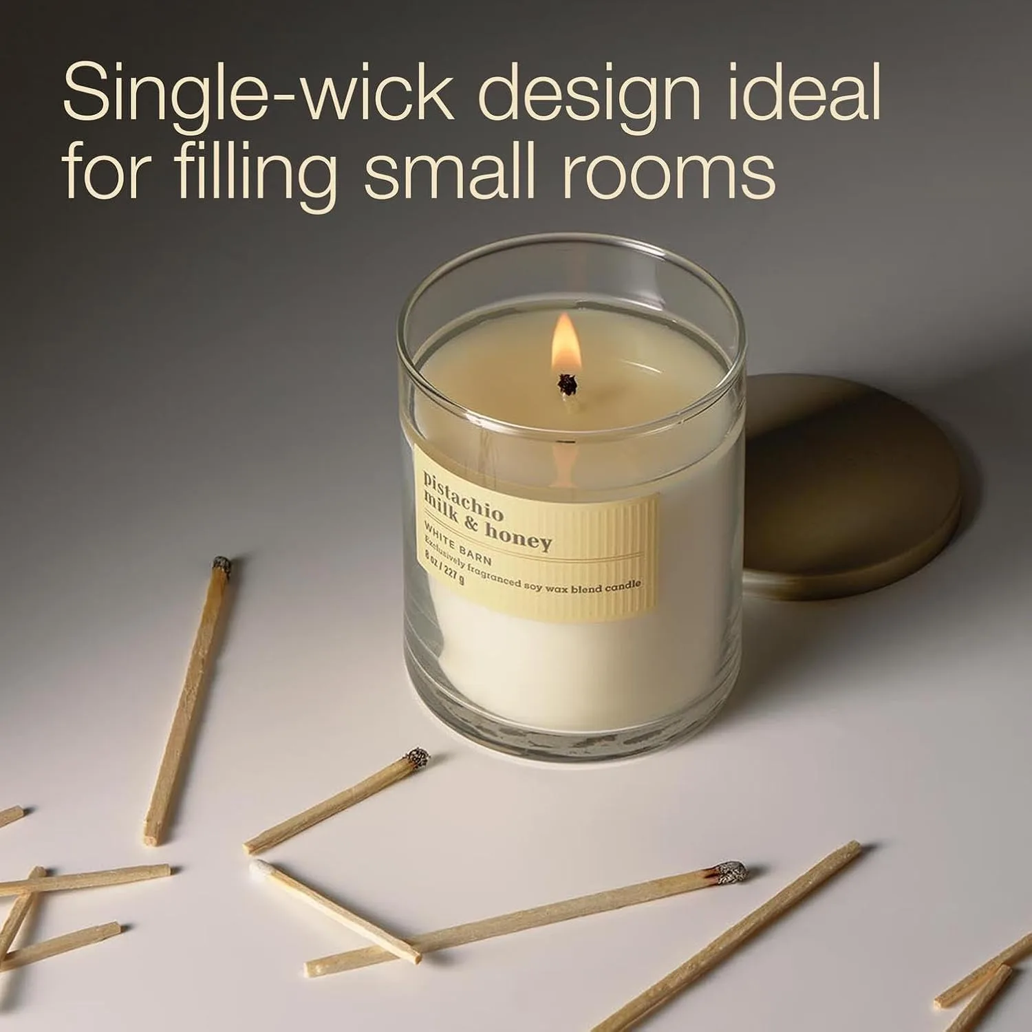 Scented Candles in Kenya-White Barn Single Wick Candle, Pistachio Milk & Honey