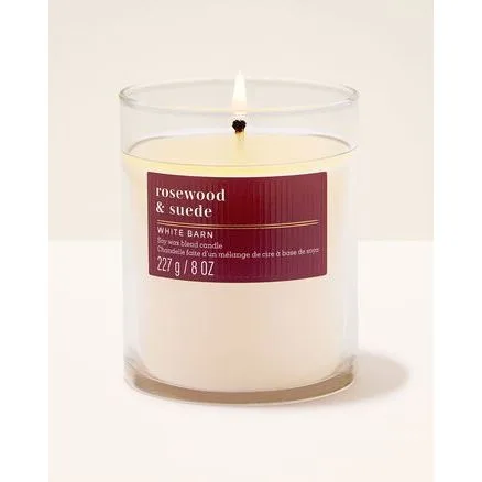Scented Candles in Kenya- White Barn Rosewood and Suede one wick