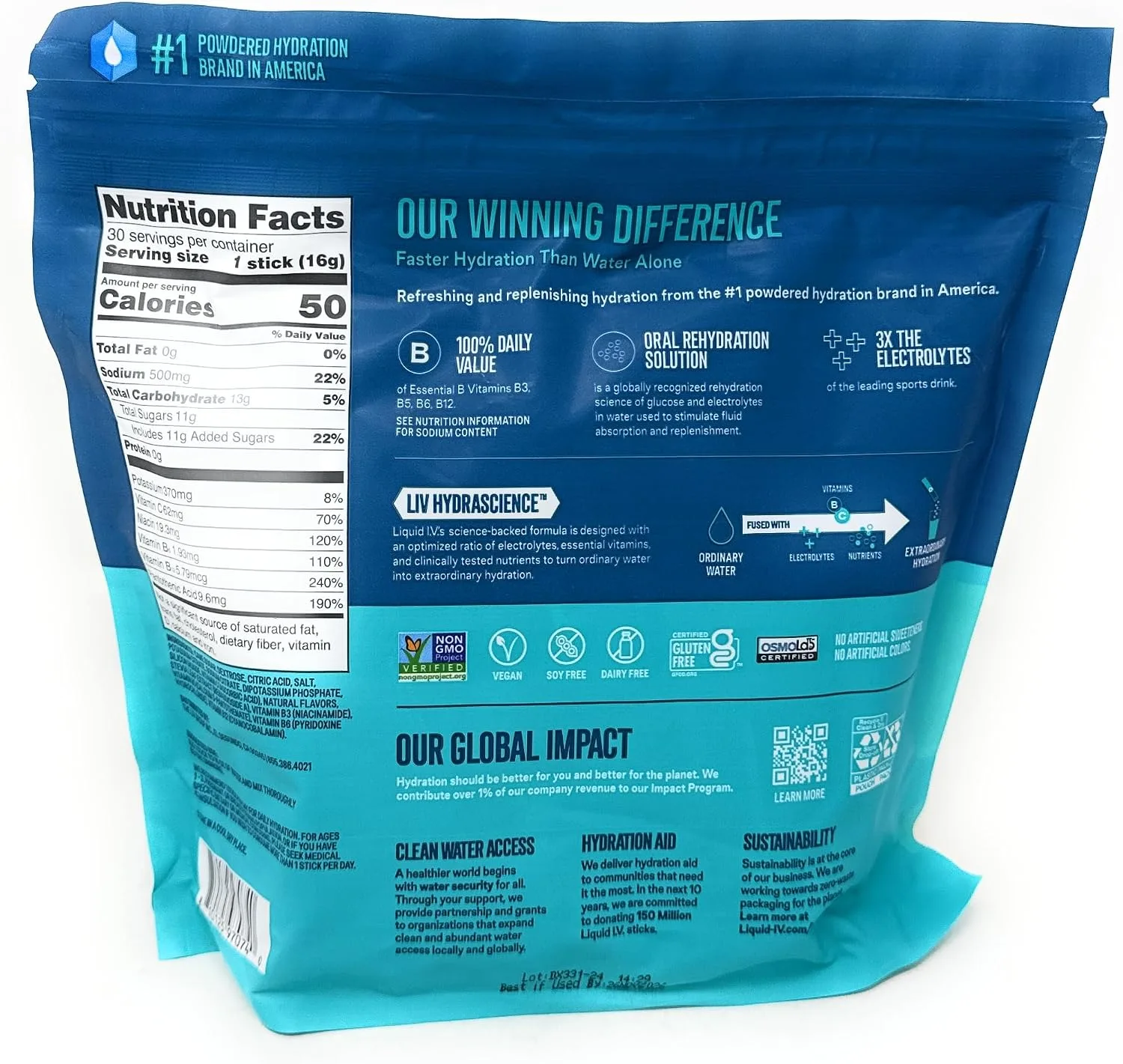 Liquid I.V. Hydration Multiplier Popsicle Firecracker in Kenya (30 count)
