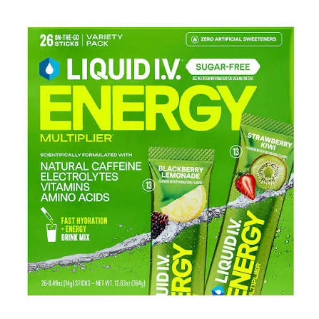 Liquid I.V. Multiplier Sugar Free Blackberry Lemonade and  Strawberry Kiwi (26 ct)