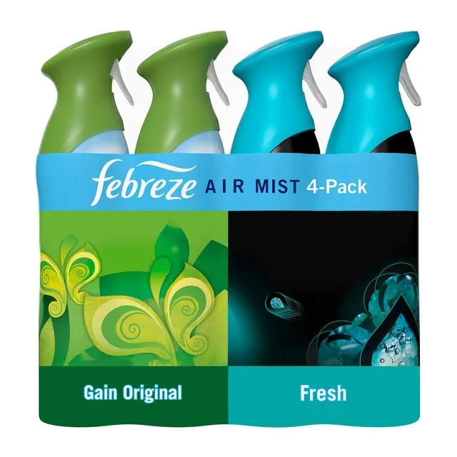 Febreze Air Mist Air Freshener Spray, Gain Original + Unstopables Fresh