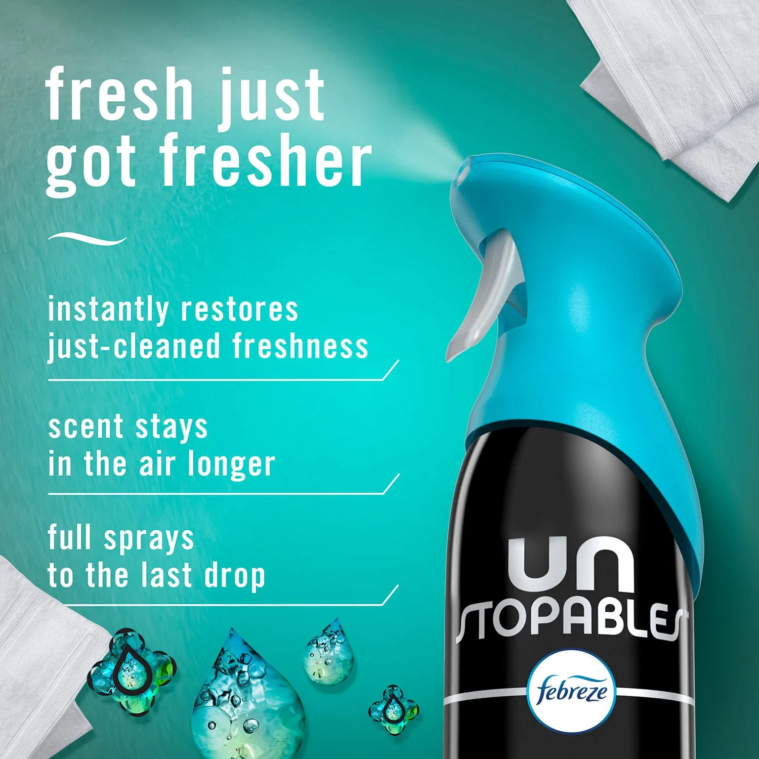 Febreze Air Mist Air Freshener Spray, Gain Original + Unstopables Fresh