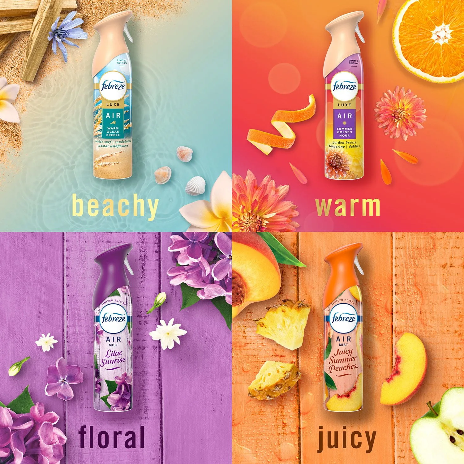 Febreze Air Effects Linen & Sky + Air Calm Lavender