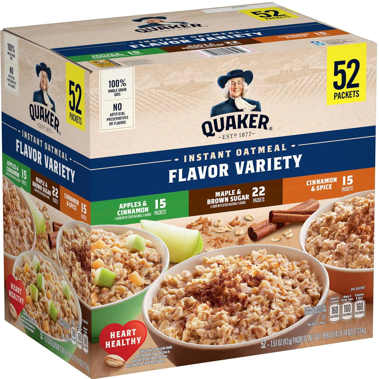 Quaker Instant Oatmeal Variety Pack 52-Pack in Kenya 