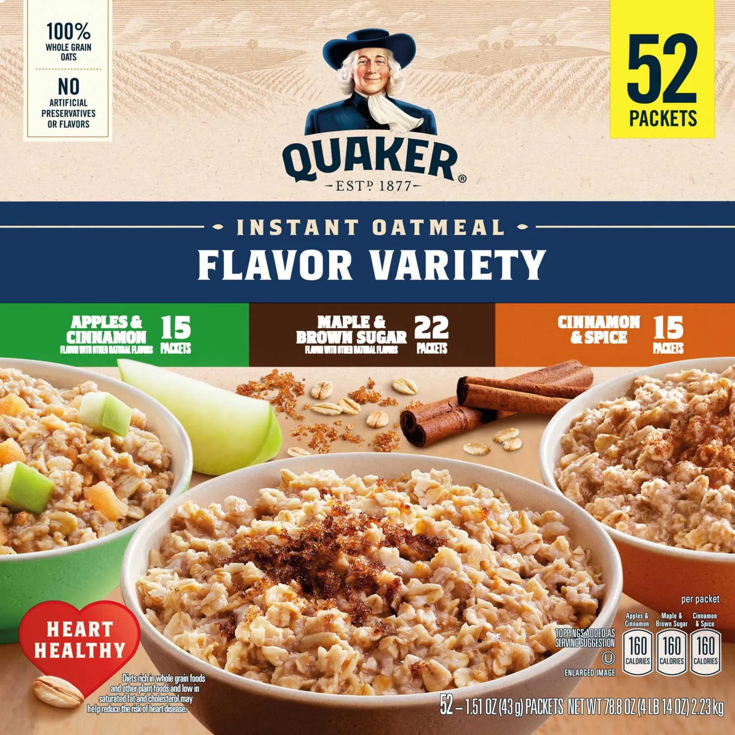 Quaker Instant Oatmeal Variety Pack 52-Pack in Kenya 