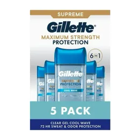 Men's Antiperspirant Deodorant in Kenya - Gillette Cool Wave Clear Gel, 5-Pack