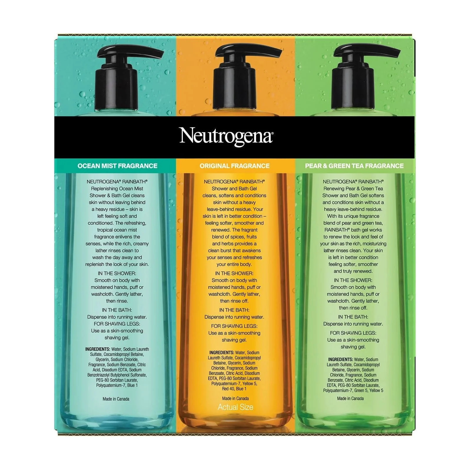 Neutrogena Rainbath Shower Gel 3 pk.