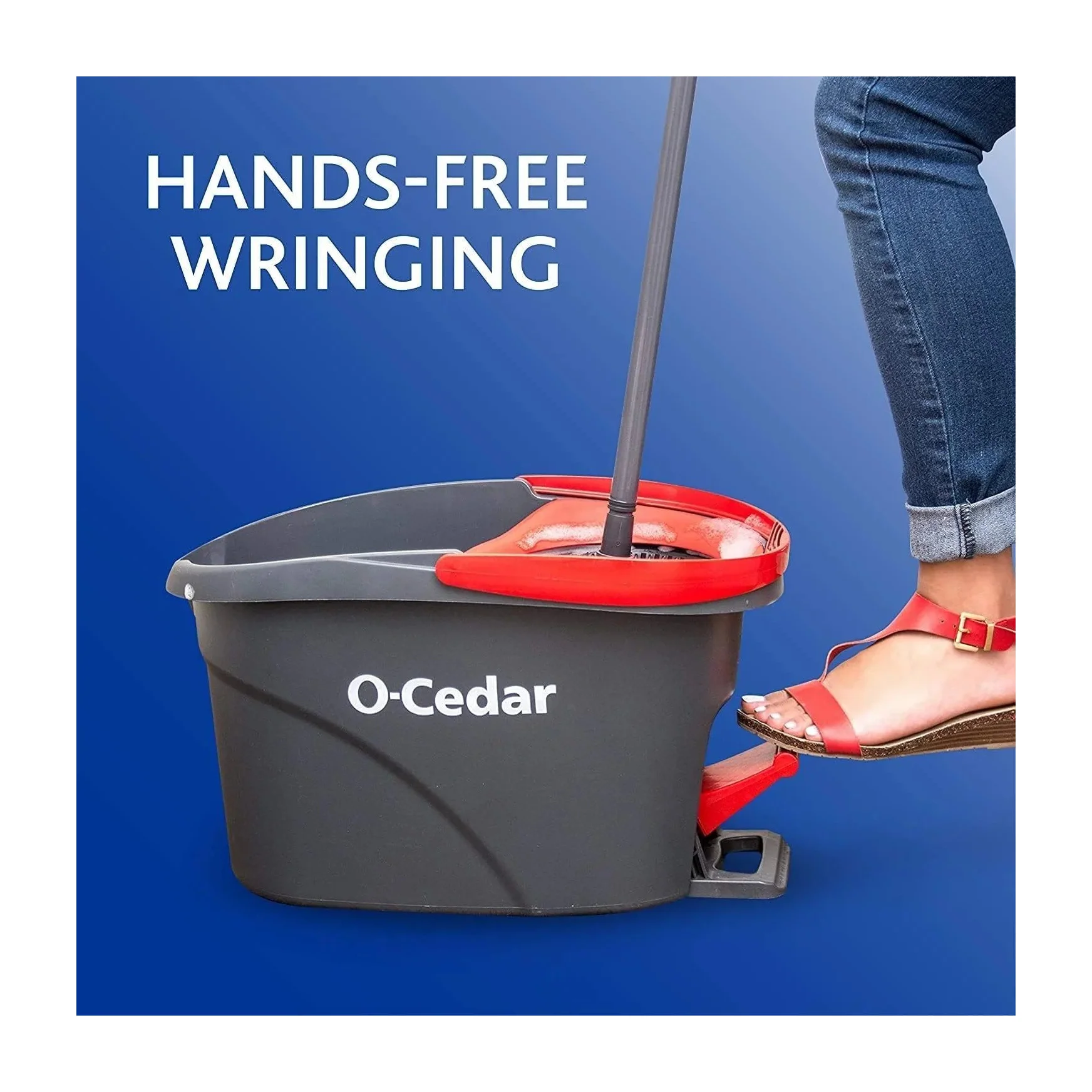 O-Cedar Easy Wring Microfiber Spin Mop with Bucket