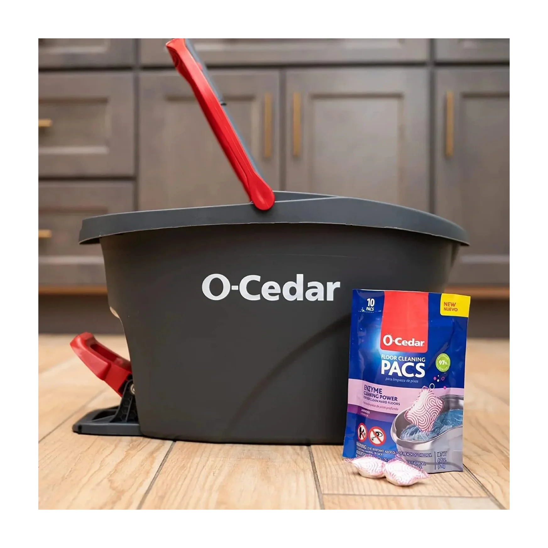 O-Cedar Easy Wring Microfiber Spin Mop with Bucket