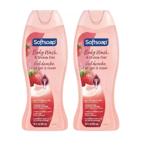 Shave Gel and Body Wash - SoftSoap Shave Gel and Body Wash 2 in 1 Strawberry