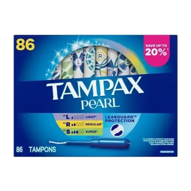 Tampax Pearl Advanced Tampons in Kenya - Assorted 86 Count