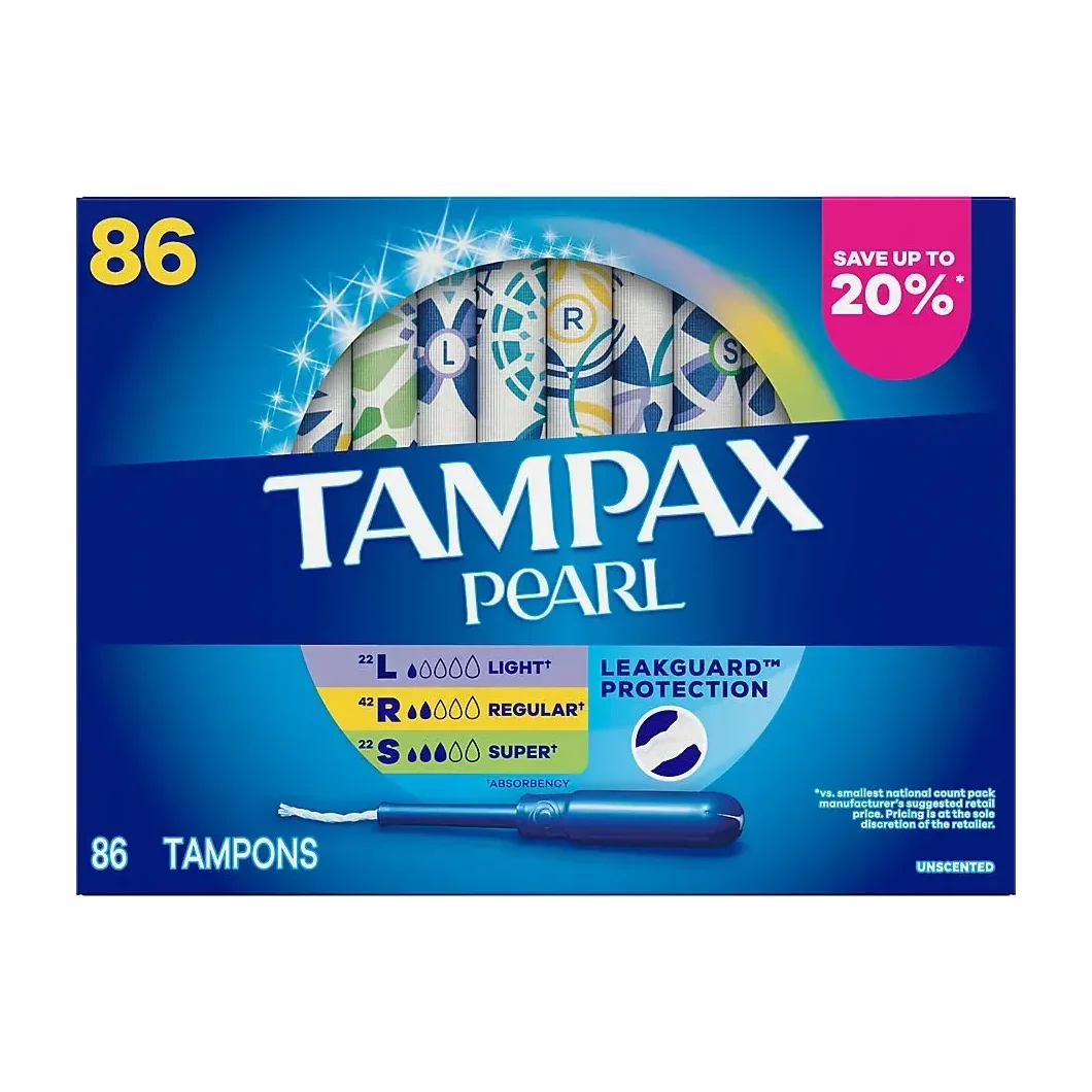 Tampax Pearl Advanced Tampons in Kenya - Assorted 86 Count