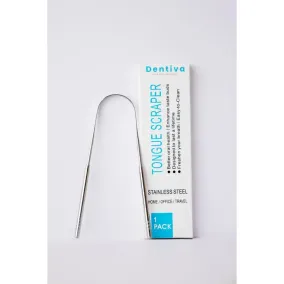 Reusable Tongue Cleaner in Kenya -Dentiva Stainless Steel Tongue Scraper 1Pack (Shape Varies)