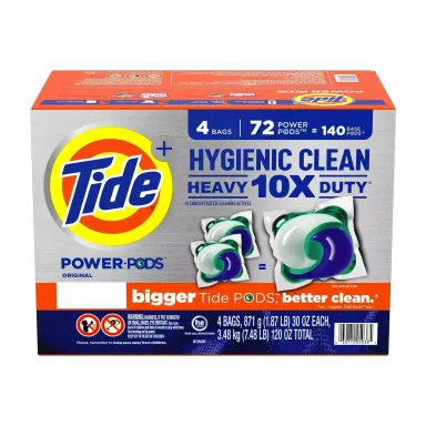 Tide Power PODS Hygienic Clean Heavy Duty (72 Count)