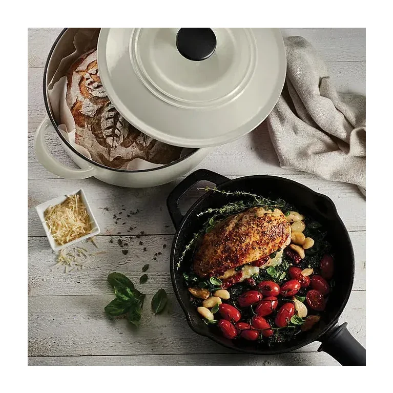 Tramontina 3-Piece Cast Iron Cookware Set, Latte