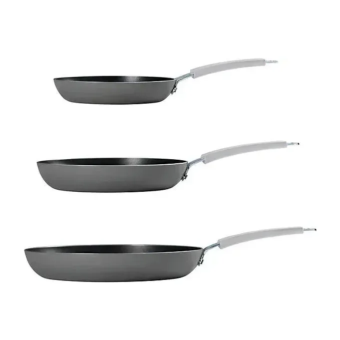 Tramontina 3-Pack Fry Pans, Charcoal Black