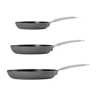 Tramontina 3-Pack Fry Pans, Charcoal Black