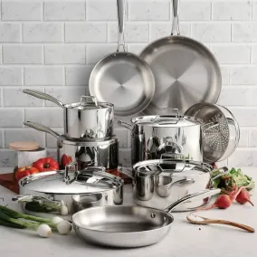 Tramontina Boston Tri-Ply Clad Stainless Steel 14-Pc Pots Cookware Set
