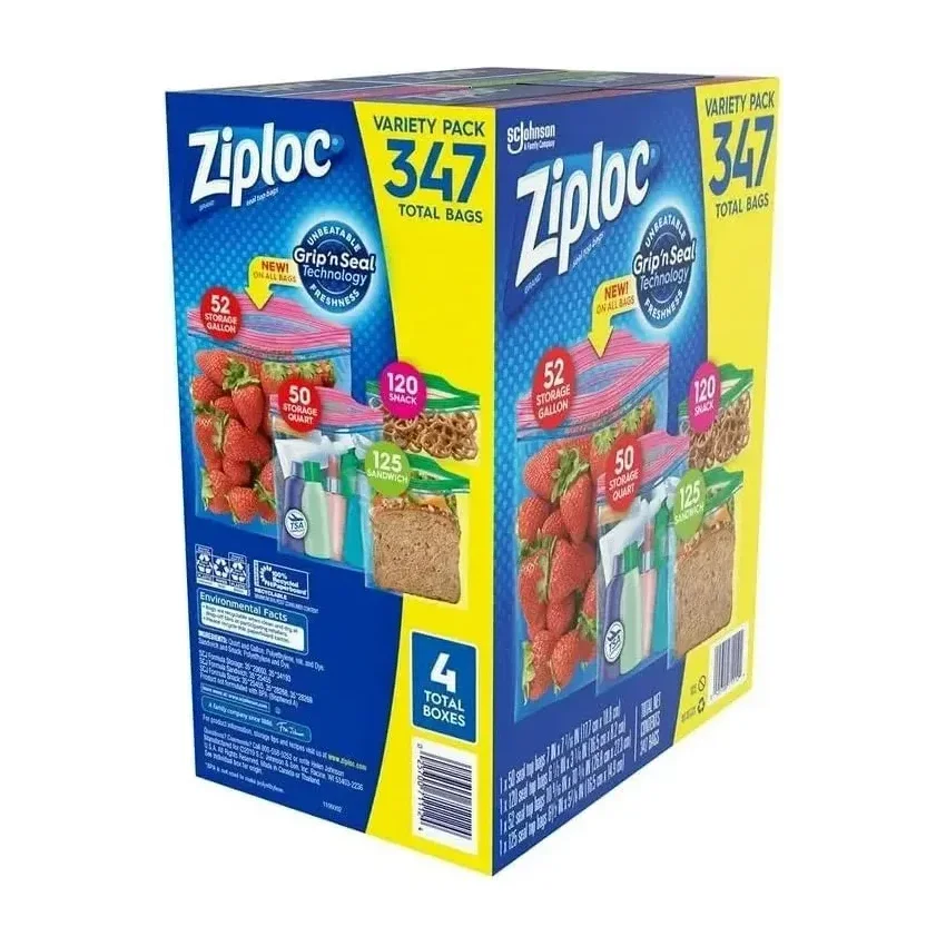 Ziploc Variety Pack  , 347  Bags