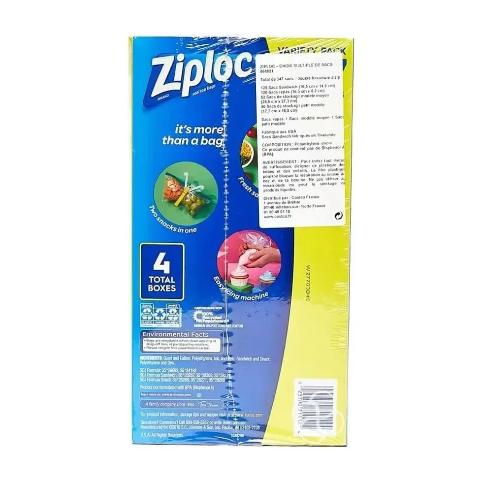 Ziploc Variety Pack  , 347  Bags